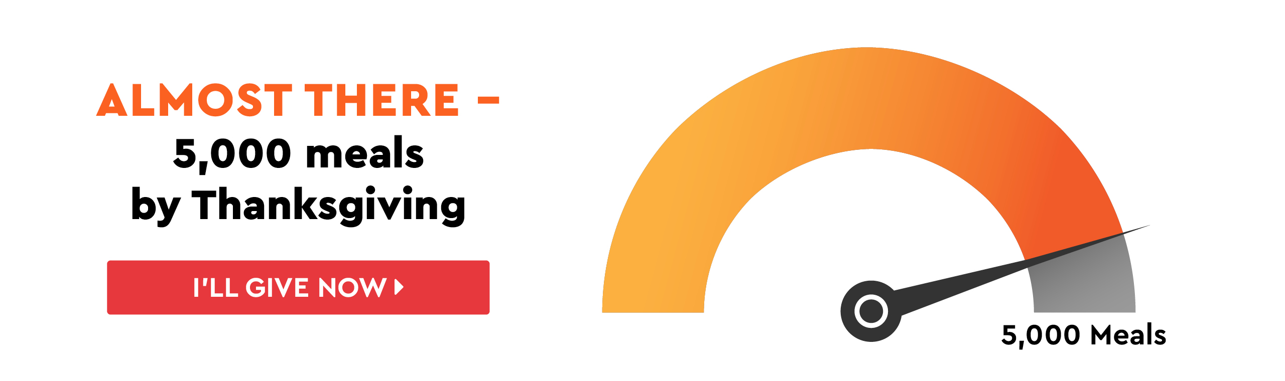 Almost there! 3,000 meals by Thanksgiving!
